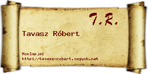 Tavasz Róbert névjegykártya