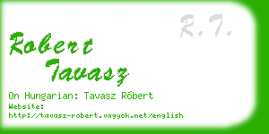 robert tavasz business card